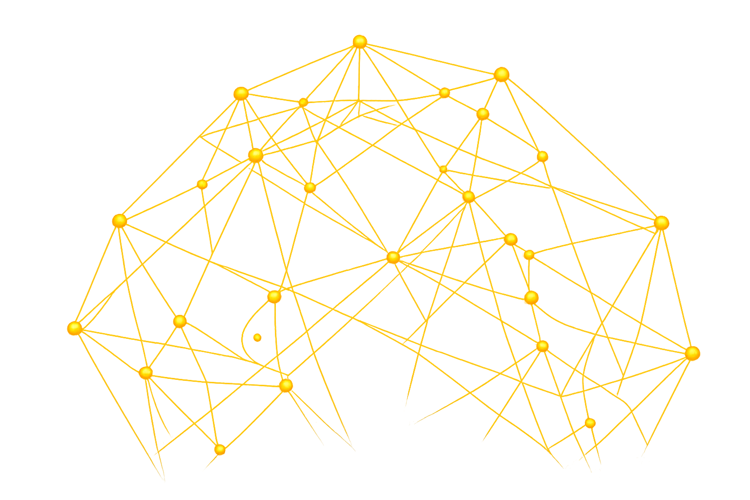 Ilustración de una red de nodos